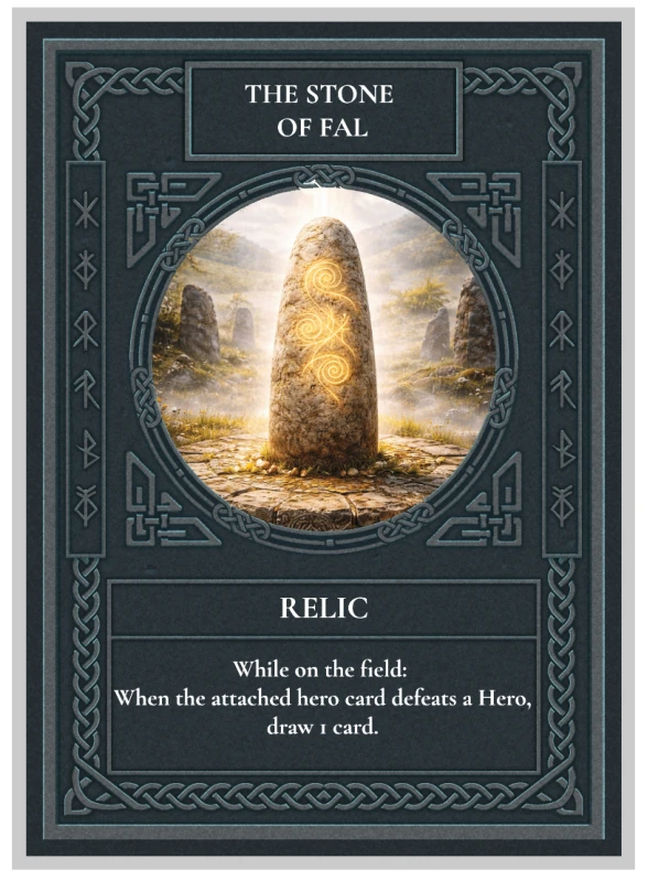 The printed Stone of Fál Celtic Clash card